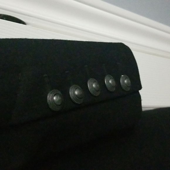 Size small Le Chateau black wool coat military style - Picture 4 of 4